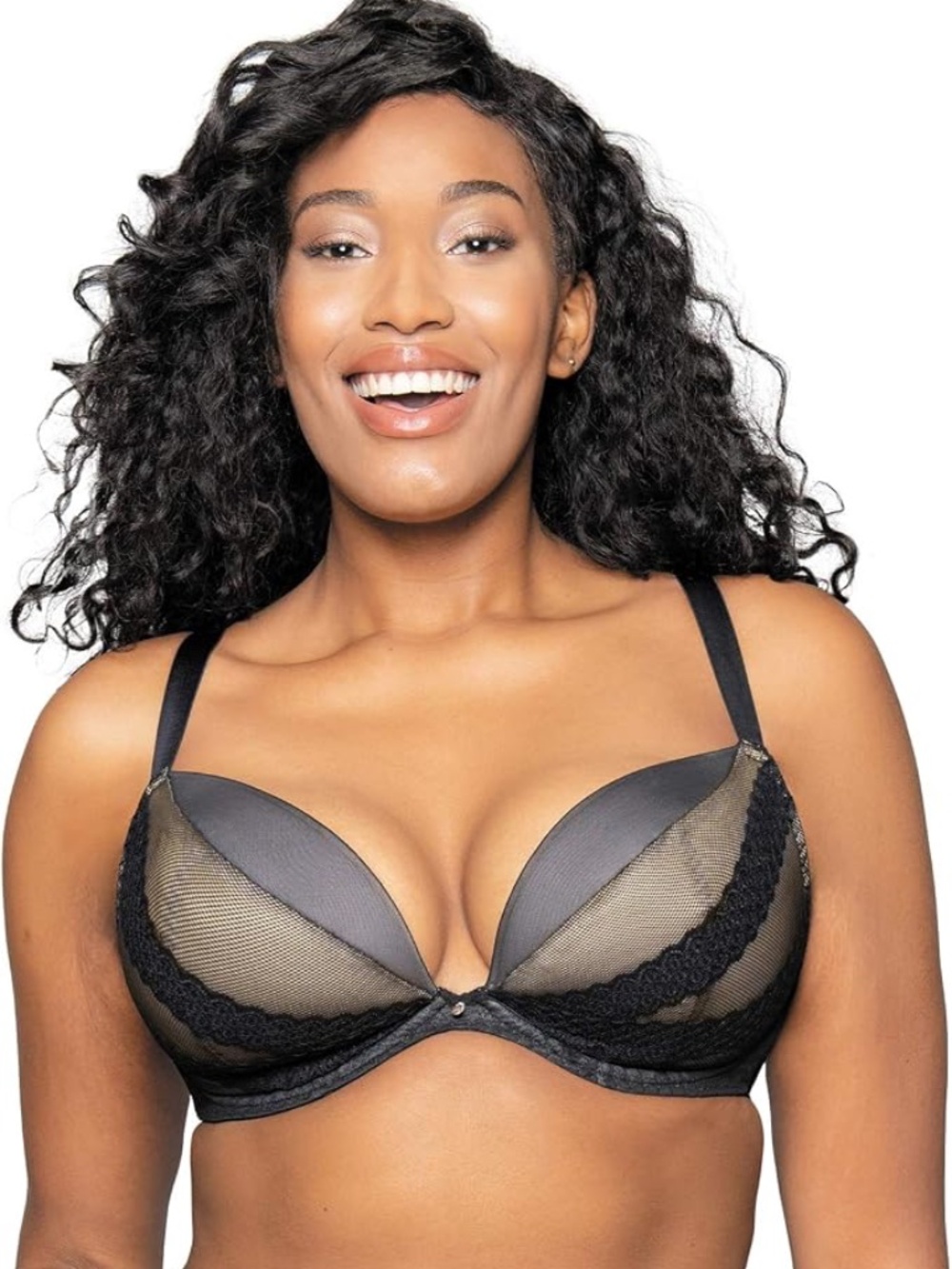 NWT Curvy Kate Superplunge Lace Padded Plunge Bra 34H US, 34FF UK